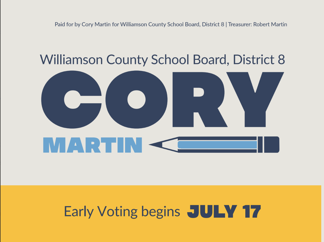 Cory Martin for Williamson County School Board, District 8
